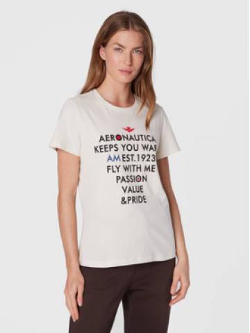 Aeronautica Militare Футболка 222TS2037DJ496 Бежевий Regular Fit Aeronautica Militare Футболка 222TS2037DJ496 Бежевий Regular Fit