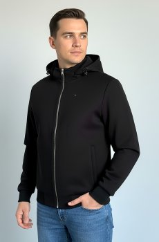 Шерстяная куртка с капюшоном DV-114-Black