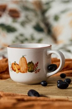 Кружка з мотивом гарбуза - різнобарвний