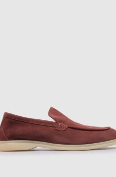 Бордовые замшевые лоферы Felix