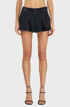 Женская черная джинсовая юбка-шорты DE-ROX Черный 24 Diesel A20654 068KE