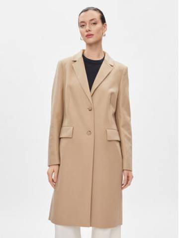 Tommy Hilfiger Вовняне пальто Classic WW0WW41662 Бежевий Regular Fit Tommy Hilfiger Вовняне пальто Classic WW0WW41662 Бежевий Regular Fit