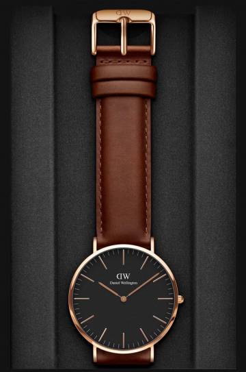 Часы Daniel Wellington Classic 40 St Mawes мужской цвет чёрный Часы Daniel Wellington Classic 40 St Mawes мужской цвет чёрный