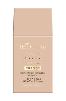 Осветляющий и корректирующий CC-крем для лица Bielenda Daily CC Effect Glow, SPF 50, 40 мл