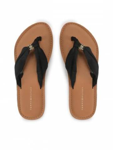 Tommy Hilfiger Вєтнамки Th Elevated Beach Sandal FW0FW06985 Чорний Tommy Hilfiger Вєтнамки Th Elevated Beach Sandal FW0FW06985 Чорний