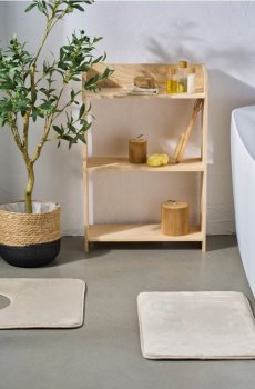 Набір килимків для ванної кімнати - бежевий