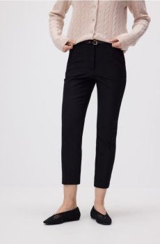 Reserved - Штани-сигарети з ременем - чорний - 293FT-99X