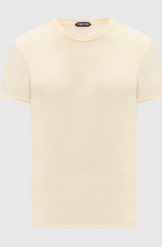 Желтая футболка с шелком