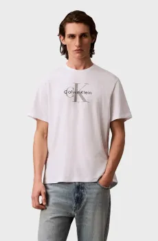 Мужская белая футболка SS HERO MONOGRAM TEE Белый XL Calvin Klein Jeans LV04RB862G