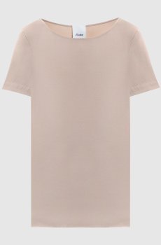 Бежевый топ из шелка