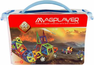 Конструктор Magplayer Магнітний набір 66 елементів (MPT-66) Конструктор Magplayer Магнітний набір 66 елементів (MPT-66)