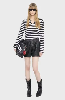 Женский лонгслив в полоску Разноцветный XS ZADIG&VOLTAIRE JWTN02675_ENCRE