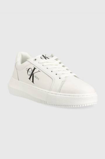 Кожаные кроссовки Calvin Klein Jeans YW0YW00823 CHUNKY CUPSOLE MONOLOGO W цвет чёрный Кожаные кроссовки Calvin Klein Jeans YW0YW00823 CHUNKY CUPSOLE MONOLOGO W цвет чёрный