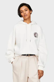 Женское белое худи SMD RLX TARTAN C-NK Белый XXS Tommy Hilfiger WW0WW40442