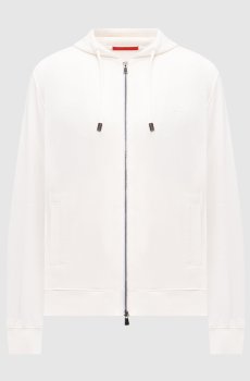 Белая спортивная куртка с шелком