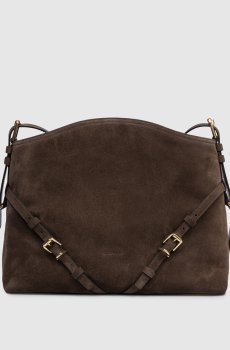 Коричневая замшевая сумка Voyou