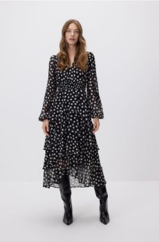 Reserved - Максі сукня в горошок - різнобарвний - 234HU-MLC