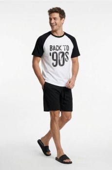 Двокомплектна бавовняна піжама - різнобарвний