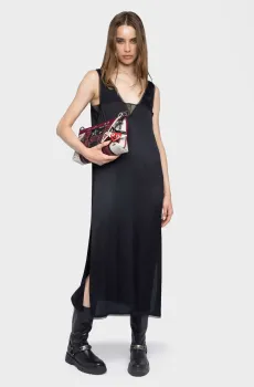 Женское черное платье Renzo Черный XS ZADIG&VOLTAIRE WWDR02556_BLACK