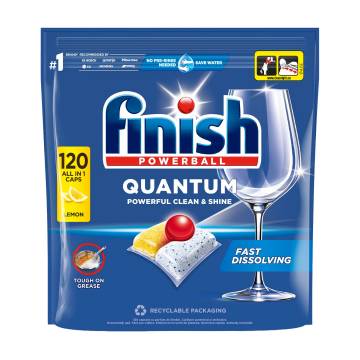 Таблетки для мытья посуды в посудомоечных машинах Finish Quantum All in 1 Lemon, 120 шт Таблетки для мытья посуды в посудомоечных машинах Finish Quantum All in 1 Lemon, 120 шт