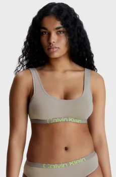 Женский серый топ UNLINED BRALETTE Серый XS Calvin Klein 000QF7400E