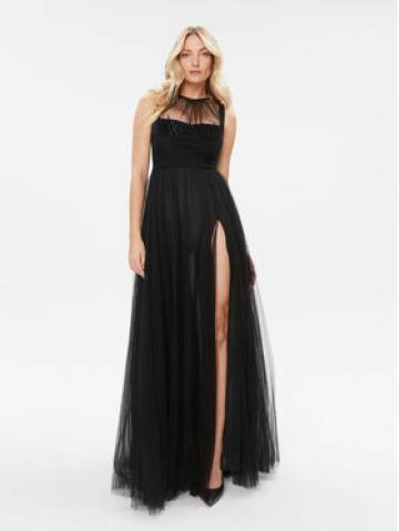Elisabetta Franchi Вечірня сукня AB-400-36E2-V890 Чорний Regular Fit Elisabetta Franchi Вечірня сукня AB-400-36E2-V890 Чорний Regular Fit