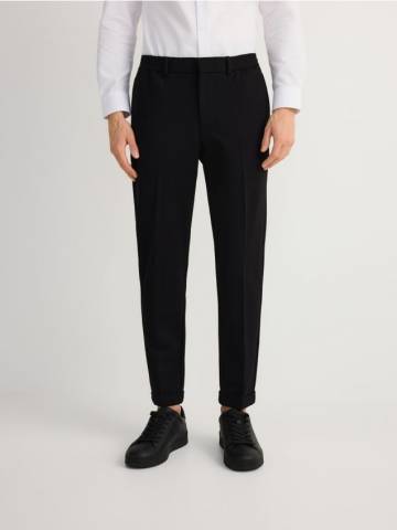 Reserved - Штани-чиноси slim із додаванням віскози - чорний - 6429L-99X Reserved - Штани-чиноси slim із додаванням віскози - чорний - 6429L-99X