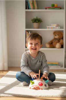 Сенсорна іграшка у формі їжачка - різнобарвний