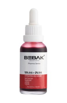Отшелушивающая красная сыворотка для лица BEBAK Pharma Series Exfoliating Red Serum с AHA-BHA кислотами, 30 мл