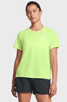 Женская салатовая футболка UA Trail Run SS Салатовый XS Under Armour 1383361-304