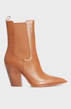 Женские рыжие кожаные казаки LENI BOOTIE Рыжий 38.5 Michael Kors 40T4LNHE5L