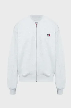 Мужской серый бомбер TJM BOXY XS BADGE Серый L Tommy Jeans DM0DM17789