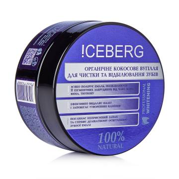 Кокосовый уголь для отбеливания зубов !CEBERG Professional Whitening, 30 г Кокосовый уголь для отбеливания зубов !CEBERG Professional Whitening, 30 г