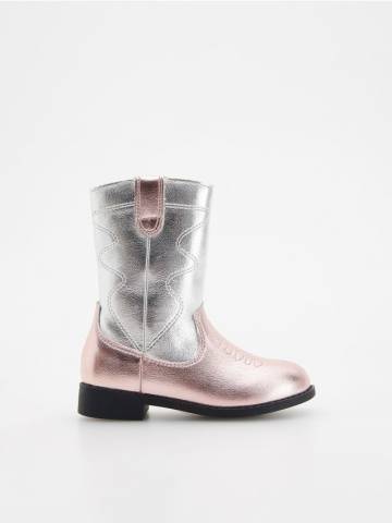 Reserved - GIRLS` ANKLE BOOTS - срібний - 594BL-SLV Reserved - GIRLS` ANKLE BOOTS - срібний - 594BL-SLV