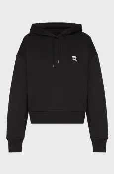 Женское черное худи Черный L Karl Lagerfeld A3W20053