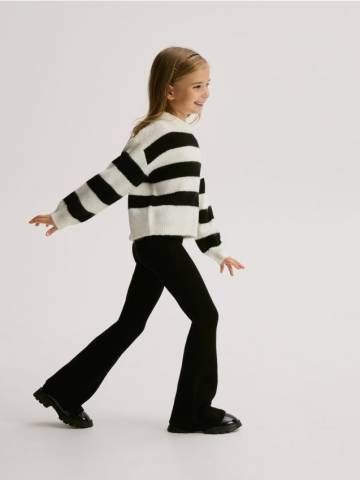 Reserved - Легінси-кльош - чорний - 795FH-99X