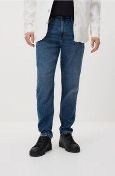 Reserved - Джинси carrot із вареним ефектом - indigo jeans - YV106-57J