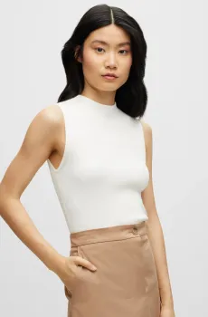 Женский белый топ Белый M BOSS 50473237;118