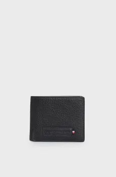 Мужской черный кожаный кошелек TH PREMIUM MINI CC WALLET Черный ONESIZE Tommy Hilfiger AM0AM13031