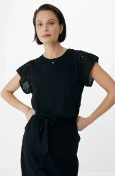 Женский черный топ Черный S Mexx FL2030033W