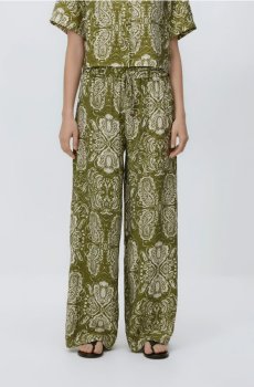 Reserved - Штани з візерунком - світло-оливковий - 945KZ-81X