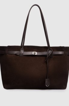 Коричневая замшевая сумка Bel Air