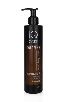 Тонирующая маска для волос IQ code Color Mask Теплый каштановый (Warm Brunette), 250 мл