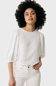 Женская белая льняная блуза Белый XS Mexx SF2023033W