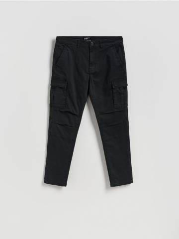 Reserved - Штани slim fit у стилі карго - чорний - 6003L-99X