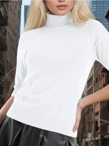 Джемпер з короткими рукавами - кремовий Джемпер з короткими рукавами - кремовий