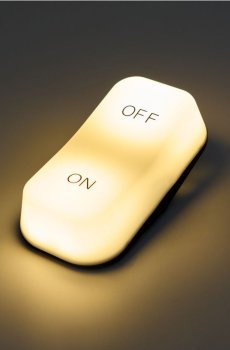 LED-лампа з мотивом перемикача - білий