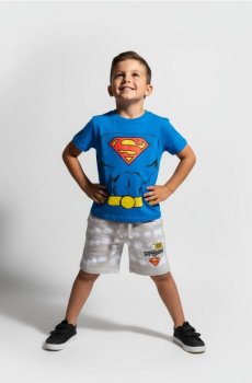 Бавовняна футболка з коротким рукавом Superman - синій