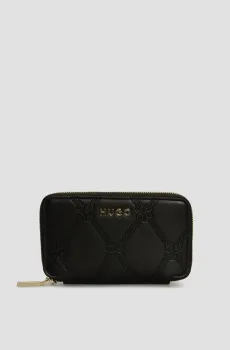 Женский черный кошелек с узором Черный ONESIZE HUGO 50535930;001