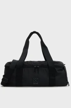 Мужская черная дорожная сумка с узором UTILITY EMBLEM DUFFLE Черный ONESIZE Calvin Klein LV04D3385G